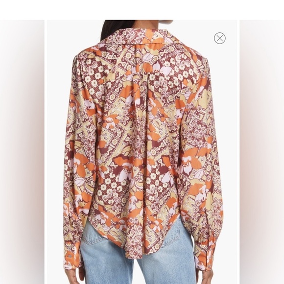 NWOT FREE PEOPLE S/P Floral Patterned Women's Top - Picture 5 of 14